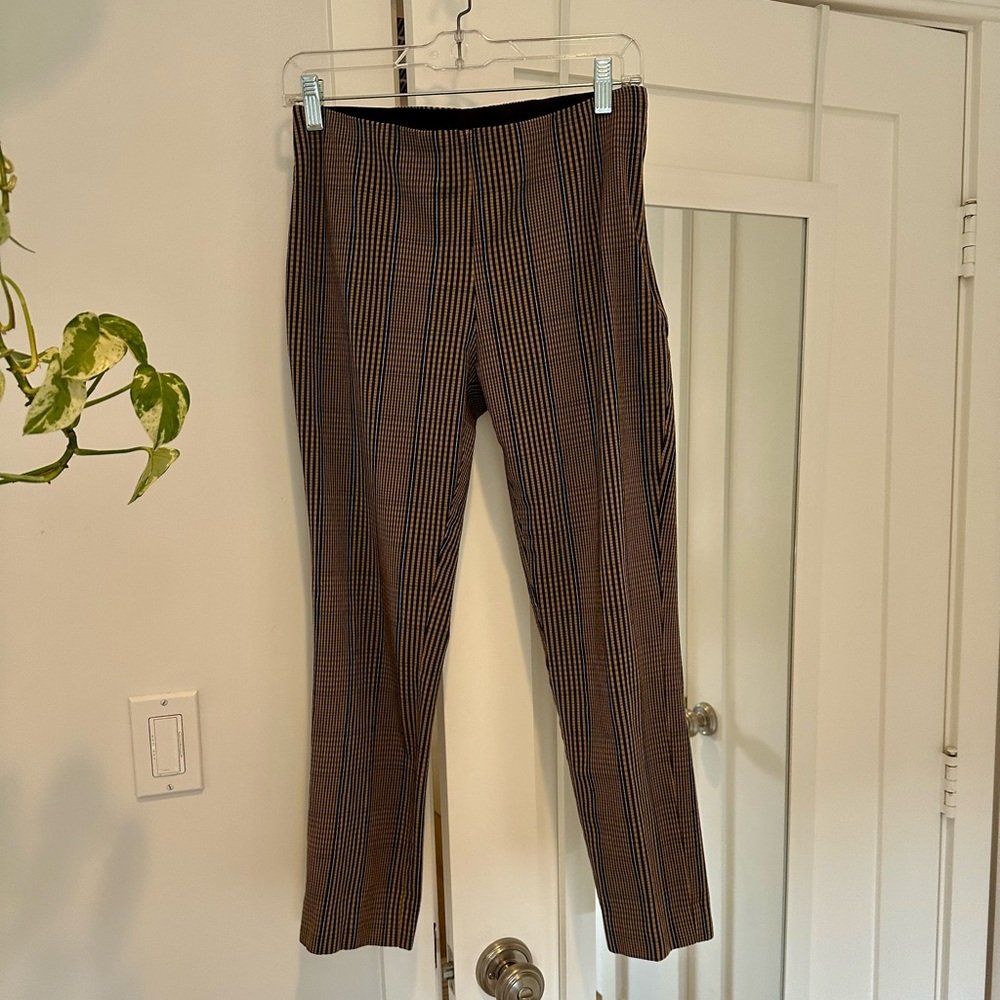 A New Day - Brown Plaid Stretch Skinny Pants
